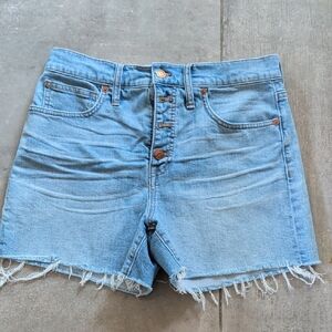 Madewell Light Blue Denim Button-Front Women's Shorts